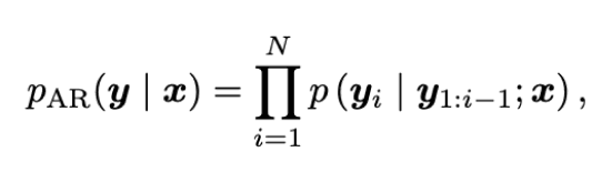 yi represents the i-th token in sequence y